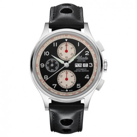 Sportowy zegarek męski ATLANTIC Worldmaster Valjoux Limited Edition 55852.41.63 (558524163)