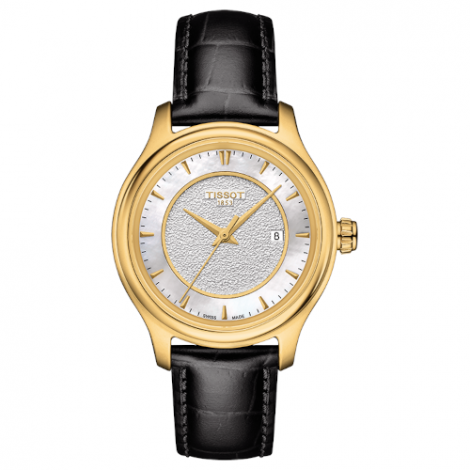 Szwajcarski, elegancki zegarek damski  TISSOT Fascination Lady 18K T924.210.16.111.00 (T9242101611100) złoty