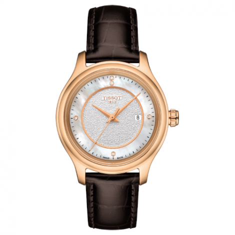 Szwajcarski, klasyczny zegarek damski  TISSOT Fascination Lady T924.210.76.116.00 (T9242107611600) złoty diamenty