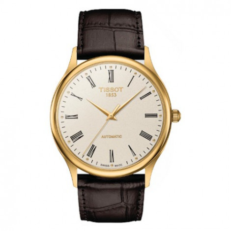 Elegancki zegarek męski TISSOT Excellence Automatic T926.407.16.263.00 (T9264071626300) z 18 karatowego złota