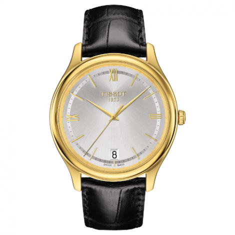 Elegancki zegarek męski TISSOT Fascination T924.410.16.038.00 (T9244101603800) zegarek szwajcarski z 18 karatowego złota