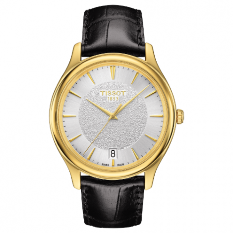 Elegancki zegarek męski TISSOT Fascination T924.410.16.031.00 (T9244101603100) zegarek szwajcarski z 18 karatowego złota