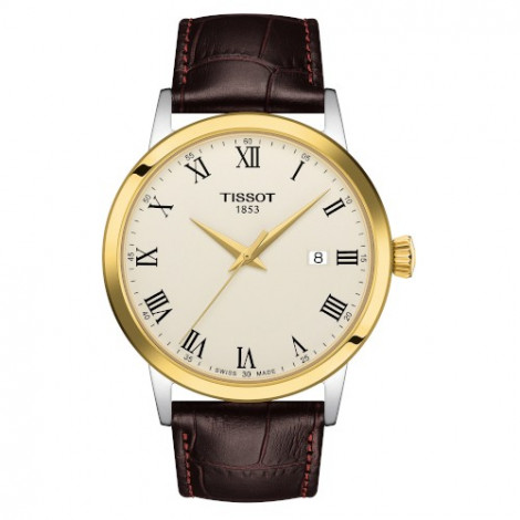TISSOT T129.410.26.263.00 Classic Dream (T1294102626300) zegarek męski szwajcarski kwarcowy na pasku z szafirowym szkłem