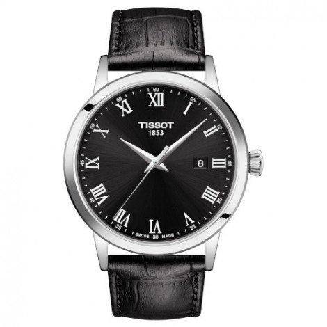 TISSOT T129.410.16.053.00 Classic Dream (T1294101605300) zegarek męski szwajcarski kwarcowy na pasku z szafirowym szkłem