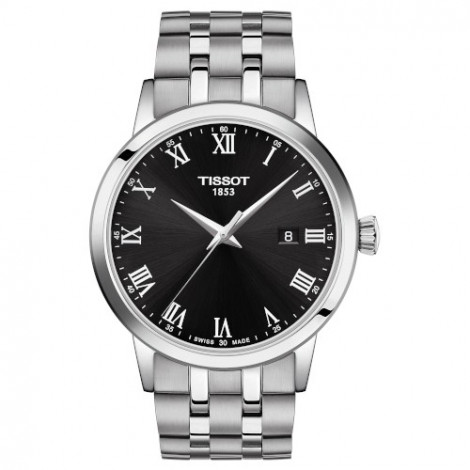 TISSOT T129.410.11.053.00 Classic Dream (T1294101105300) zegarek męski szwajcarski kwarcowy na bransolecie z szafirowym szkłem