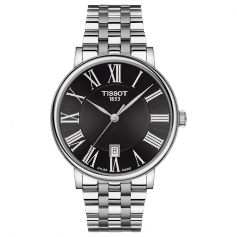 Szwajcarski, elegancki zegarek męski TISSOT Carson Premium T122.410.11.053.00 (T1224101105300)