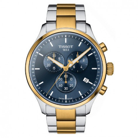 Klasyczny zegarek męski TISSOT Chrono XL T116.617.22.041.00 (T1166172204100) zegarek szwajcarski z szafirowym szkłem