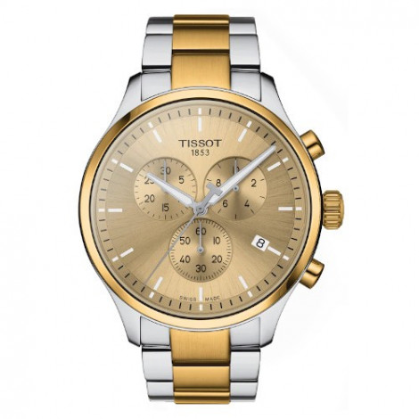 Klasyczny zegarek męski TISSOT Chrono XL T116.617.22.021.00 (T1166172202100) zegarek szwajcarski z szafirowym szkłem