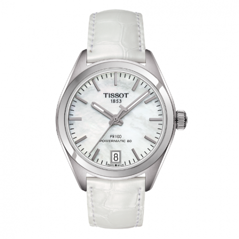 Szwajcarski, klasyczny zegarek damski TISSOT PR 10 AUTO CLASSIC T101.207.16.111.00 (T1012071611100) mechanizm automatyczny