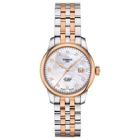 Szwajcarski, elegancki zegarek damski TISSOT Le Locle Automatic Lady T006.207.22.116.00 (T0062072211600) klasyczny z diamentami