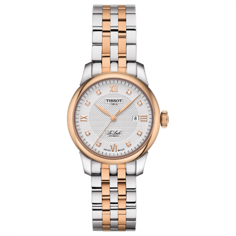 Szwajcarski, elegancki zegarek damski TISSOT Le Locle Automatic Lady T006.207.22.036.00 (T0062072203600) klasyczny z diamentami