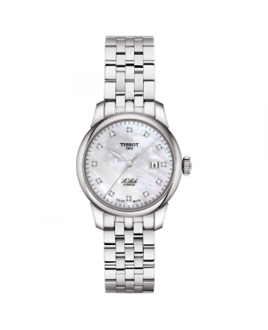 Szwajcarski, elegancki zegarek damski TISSOT Le Locle Automatic Lady T006.207.11.116.00 (T0062071111600) z diamentami