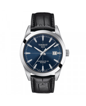 Elegancki zegarek męski TISSOT Gentleman Powermatic 80 Silicium T127.407.16.041.01 (T1274071604101)