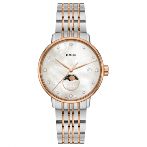 Szwajcarski elegancki zegarek damski RADO Coupole Classic Diamonds R22883923 zegarek z szkłem szafirowym