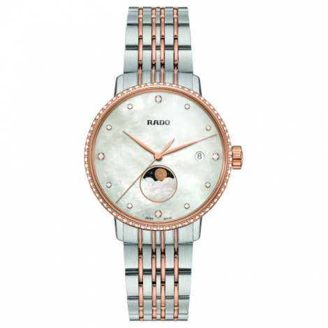 Szwajcarski elegancki zegarek damski RADO Coupole Classic Diamonds R22882923 Odporne na zarysowania szkło szafirowe