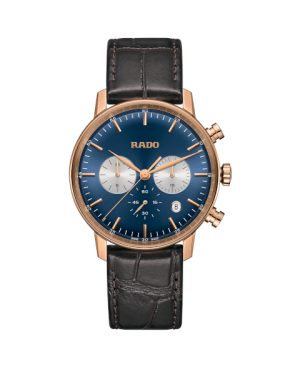 Szwajcarski klasyczny zegarek męski RADO Coupole Classic Chronograph R22911205 Odporne na zarysowania szkło szafirowe