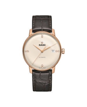 Szwajcarski klasyczny zegarek męski RADO Coupole Classic Automatic Diamonds R22861765 Odporne na zarysowania szkło szafirowe