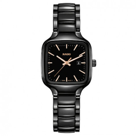 Szwajcarski elegancki zegarek damski RADO True Square R27080162 Odporne na zarysowania szkło szafirowe