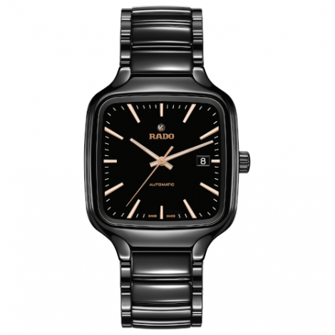 Szwajcarski elegancki zegarek męski RADO True Square Automatic R27078162 Odporne na zarysowania szkło szafirowe