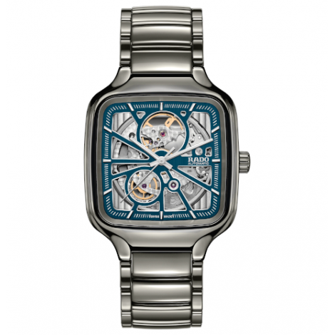 Szwajcarski elegancki zegarek męski RADO True Square Automatic Open Heart R27083202 Odporne na zarysowania szkło szafirowe