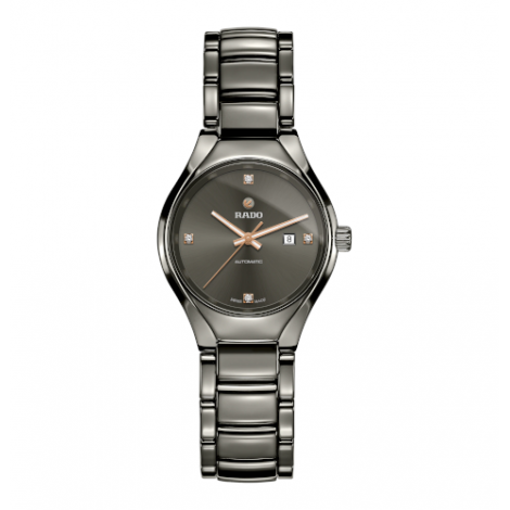 Szwajcarski elegancki zegarek damski RADO True Automatic Diamonds R27243712
