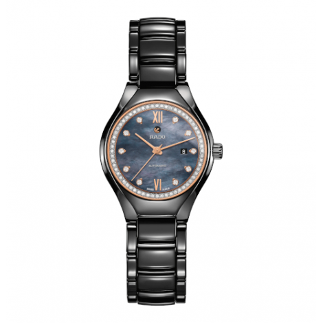 Szwajcarski biżuteryjny zegarek damski RADO True Automatic Diamonds R27242852