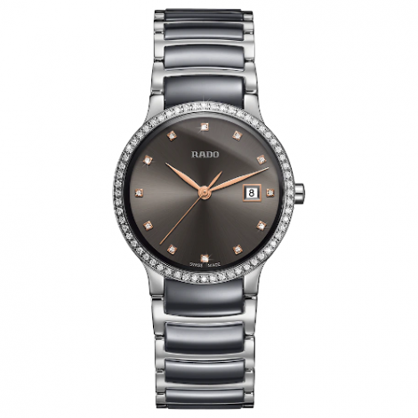 Szwajcarski biżuteryjny zegarek damski RADO Centrix Diamonds R30936732