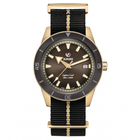 Szwajcarski sportowy zegarek męski RADO Captain Cook Automatic Bronze R32504307