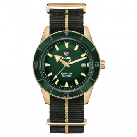 Szwajcarski sportowy zegarek męski RADO Captain Cook Automatic Bronze R32504317