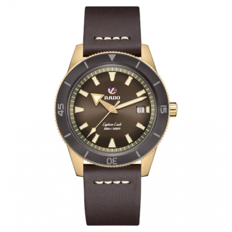 Szwajcarski sportowy zegarek męski RADO Captain Cook Automatic Bronze R32504306