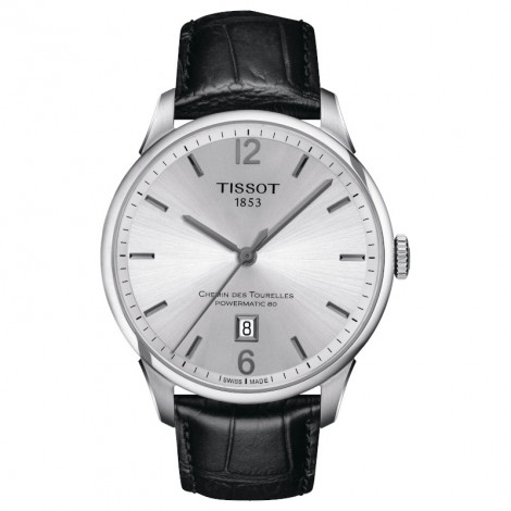 Szwajcarski klasyczny zegarek męski TISSOT Chemin Des Tourelles Powermatic 80 T099.407.16.037.00  (T0994071603700)