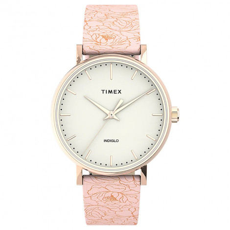 Klasyczny zegarek damski TIMEX Fairfield Floral TW2U40500
