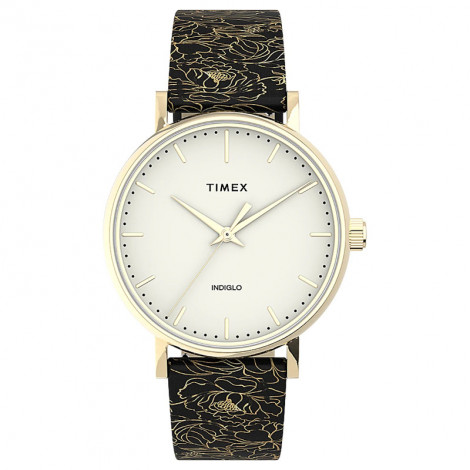 Klasyczny zegarek damski TIMEX Fairfield Floral TW2U40700