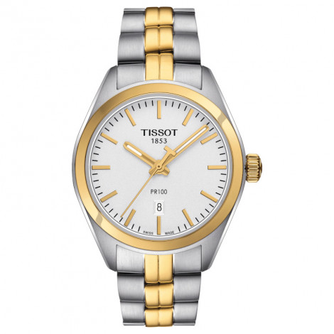 Szwajcarski klasyczny zegarek damski TISSOT PR 100 T101.210.22.031.00 (T1012102203100)