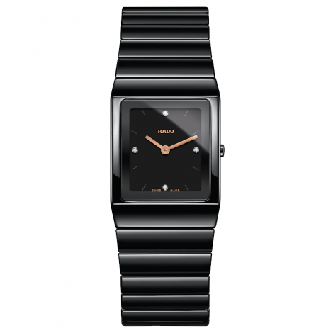 Szwajcarski elegancki zegarek damski RADO Ceramica Diamonds R21702722