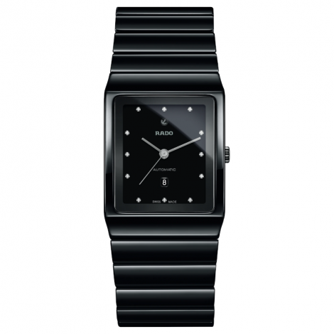 Szwajcarski elegancki zegarek RADO Ceramica Automatic Diamonds R21807702