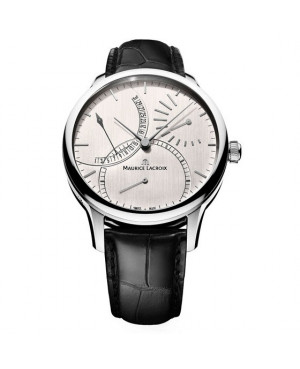Szwajcarski klasyczny zegarek męski MAURICE LACROIX Calendrier Retrograde MP6508-SS001-130 (MP6508SS001130)wą