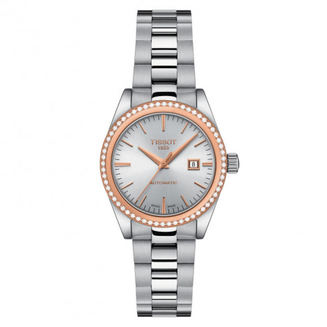 Szwajcarski klasyczny zegarek damski  TISSOT Lady Automatic 18K T930.007.41.031.00 (T9300074103100)