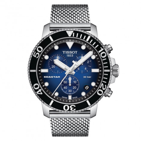 Szwajcarski sportowy zegarek męski TISSOT Seastar 1000 Chronograph T120.417.11.041.02 (T1204171104102)
