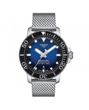 Szwajcarski sportowy zegarek męski TISSOT Seastar 1000 Powermatic 80 T120.407.11.041.02 (T1204071104102)