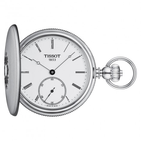 Szwajcarski zegarek kieszonkowy TISSOT Savonnette Mechanical T867.405.19.013.00 (T8674051901300)