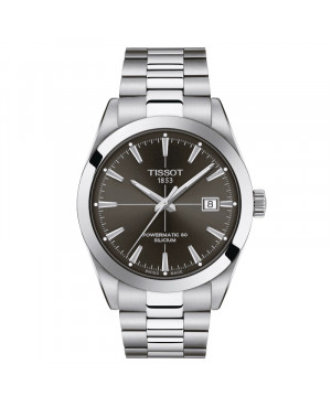 Szwajcarski klasyczny zegarek męski TISSOT Gentleman Powermatic 80 Silicium T127.407.11.061.01 (T1274071106101)