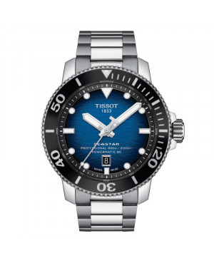 Szwajcarski sportowy zegarek męski TISSOT Seastar 2000 Professional Powermatic 80 T120.607.11.041.01 (T1206071104101)