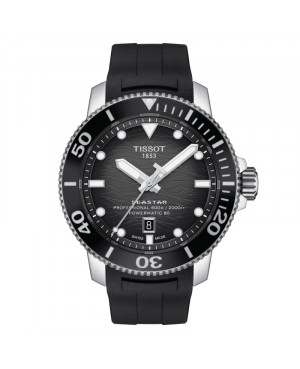 Szwajcarski sportowy zegarek męski TISSOT Seastar 2000 Professional Powermatic 80 T120.607.17.441.00 (T1206071744100)