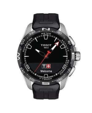 Szwajcarski sportowy zegarek męski TISSOT T-Touch Connect Solar T121.420.47.051.00 (T1214204705100)