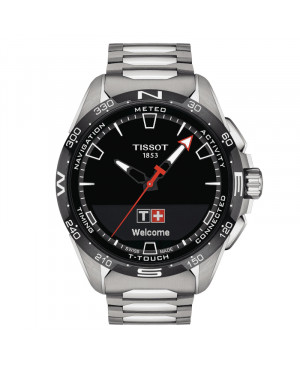 Szwajcarski sportowy zegarek męski TISSOT T-Touch Connect Solar T121.420.44.051.00 (T1214204405100)