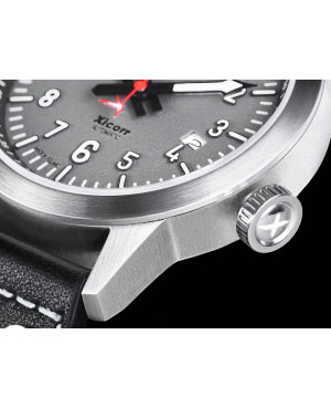 Polski zegarek męski dla pilotów XICORR SPARK LIGHT GREY (LG)