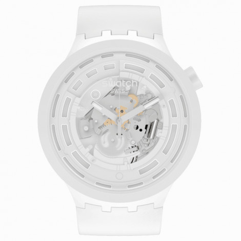 Szwajcarski sportowy zegarek męski SWATCH C-WHITE  SB03W100