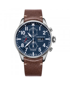 Szwajcarski elegancki zegarek męski AEROWATCH Les Grandes Classiques Pilote 61989 AA05
