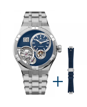 Szwajcarski sportowy zegarek męski MAURICE LACROIX AIKON Master Grand Date AI6118-SS00E-430-C (AI6118SS00E430C)